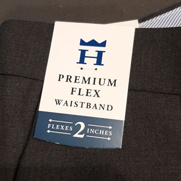 Haggar Straight Fit Charcoal Dress Pants NWT - Picture 5 of 11